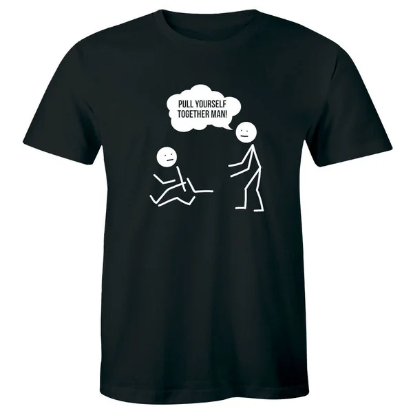 

Pull Yourself Together Man Men's T-Shirt Funny Stick People Humor Joke Gift Tee