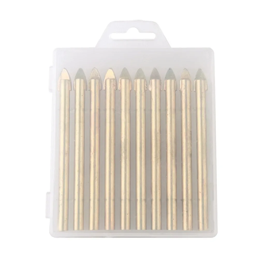 

10pcs Drill Bits 4.5mm Shank Ceramic Tile Glass Cutting Tool Drilling Holes