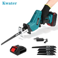 electric cordless reciprocating saw 21v djustable speed tools chainsaw rechargeable for home woodworking power kit with battery