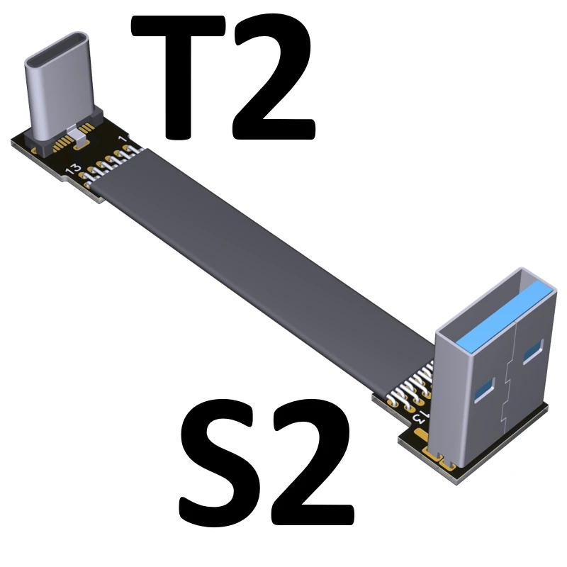 FPV Micro USB 3. 0 Type-c 90 градусов адаптер 5 см-3 1 см FPC плоский кабель шаг 20pin для