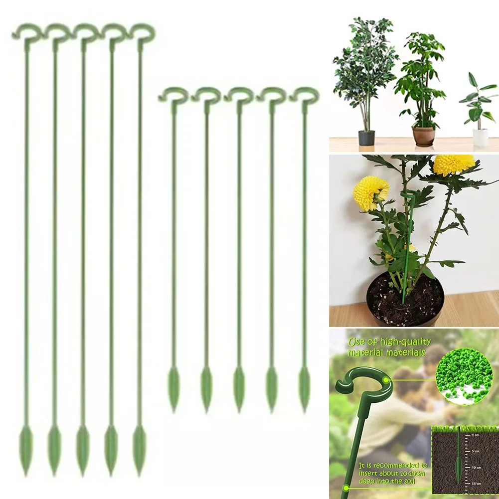 

10pcs Trellis 27/37cm Plastic Plant Support Flower Stand Succulent Phalaenopsis Rod Anti-Lodging Leaf Bracket