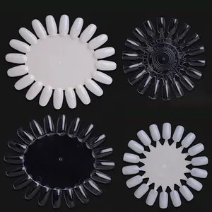 Набор накладных типсов для нейл-арта, 5 шт., для демонстрации акриловых гелевых палитра лаков для ногтей, инструменты для практики, открытки натуральных и прозрачных цветов