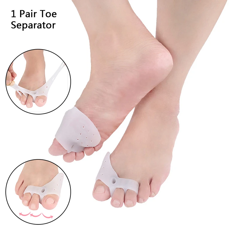 

1 Pair=2 Pcs Gel Silicone Bunion Corrector Big Toe Separators Straightener Spreader Foot Care Tool Hallux Valgus Pro Massager