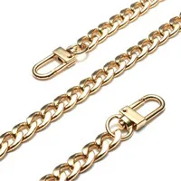 Golden Полезная Высококачественная ручка через плечо сумка Запчасти для сумок замена металла 120 см из нержавеющей стали кошелек на ремешке-цепочке - Цвет: Golden
