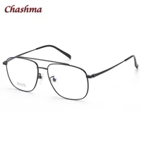 large frame pure titanium frame men square ultra light optical spectacles for wide face men eyeglasses