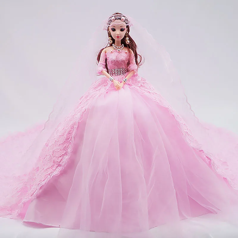 Большая кукла со шлейфом 90 см креативная Свадебная подарочная коробка принцессы