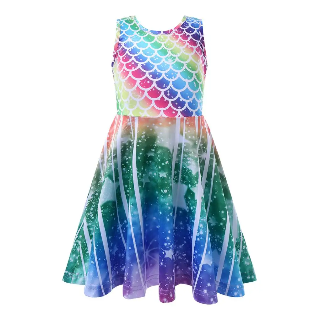 Детское платье Русалка для девочек праздничное принцессы на день рождения