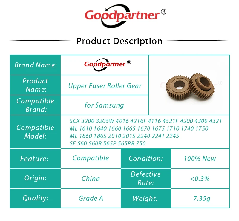 Fuser Gear Z37 30X SCX4200 SCX4300 ML1610 для Samsung SCX 4200 4300 4116 4016 мл 4521 2010 1610 2015 1710 1640 SF 560|Детали