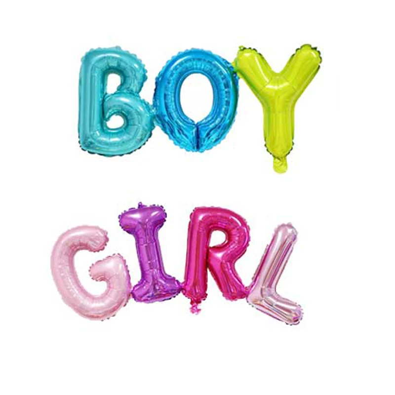 Вечерние воздушные шары из фольги для мальчиков и девочек с надписью One & Boy Girl