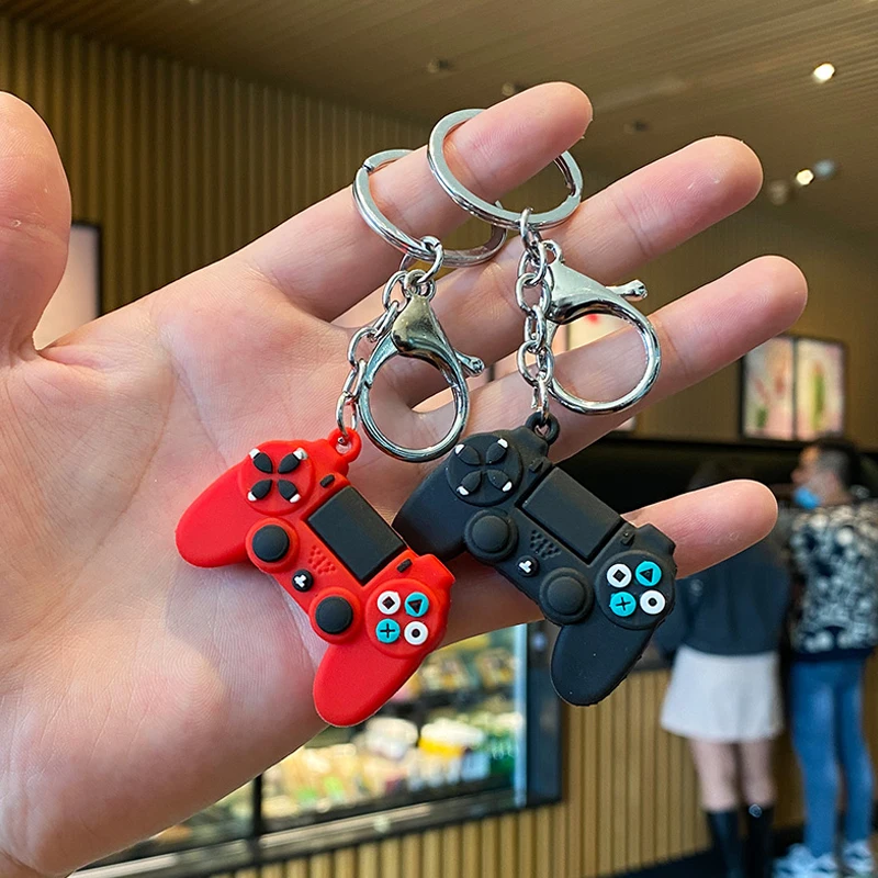 Мини игровая машинка-брелок симпатичный геймпад Джойстик для парня на ключах от PS4 консоли брелок для сумки и автомобиля.