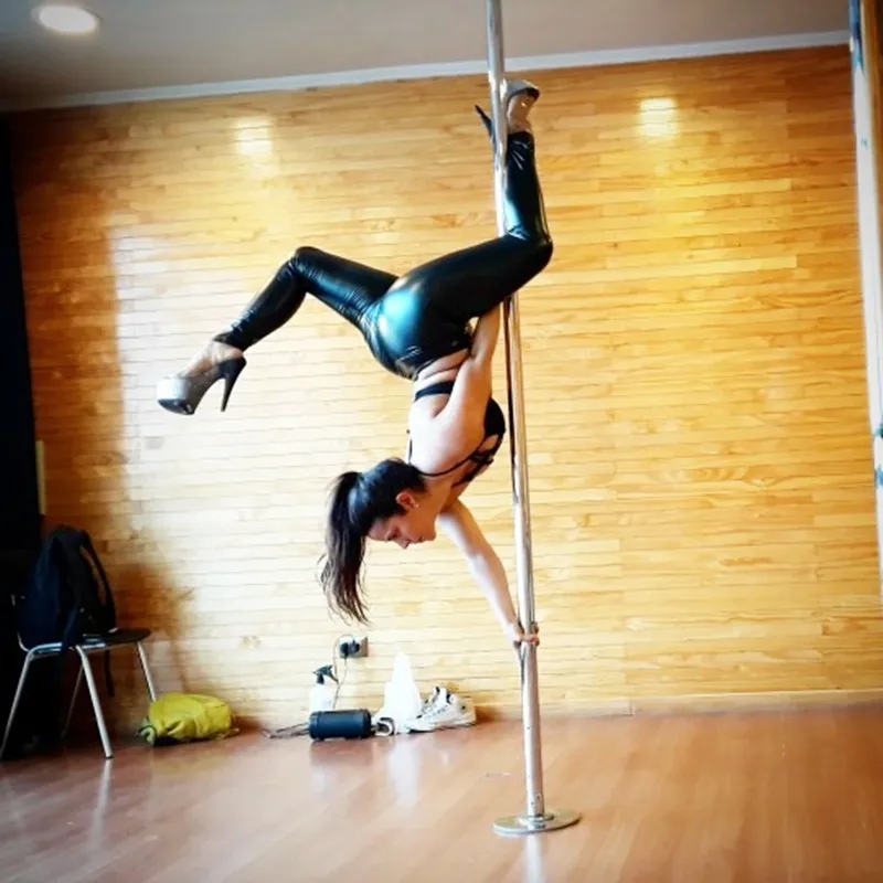 Леггинсы женские кожаные с высокой талией эластичные черные