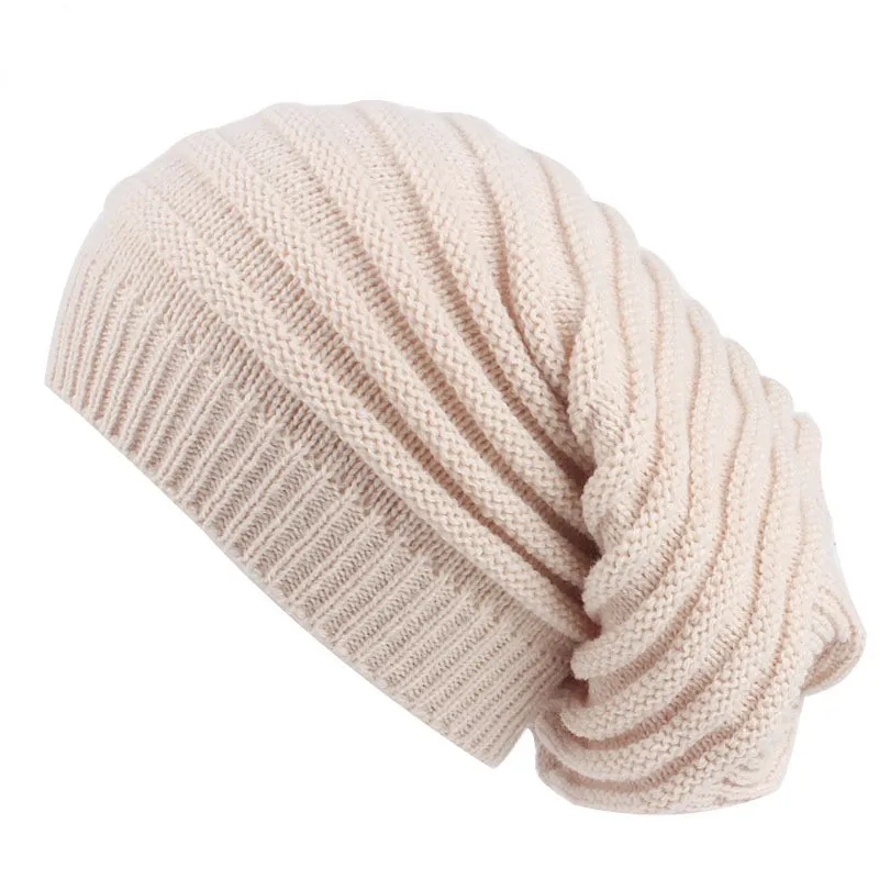 Модная мужская и женская шапка бини вязаная Лыжная Шапка Зимняя теплая свободная