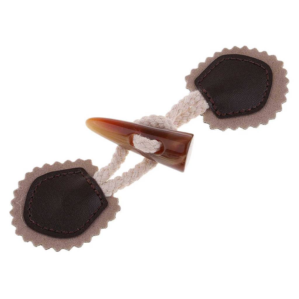 1 пара светло-коричневые кожаные оснастки кнопки переключения пальто