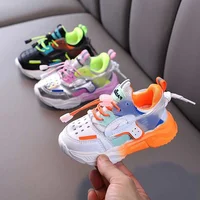 Toddler Baby Sneakers Sports Shoes For Boys Girls Orange Mesh Breathable Little Children Running Shoes 1 2 3 4 5 6 7 Years Old