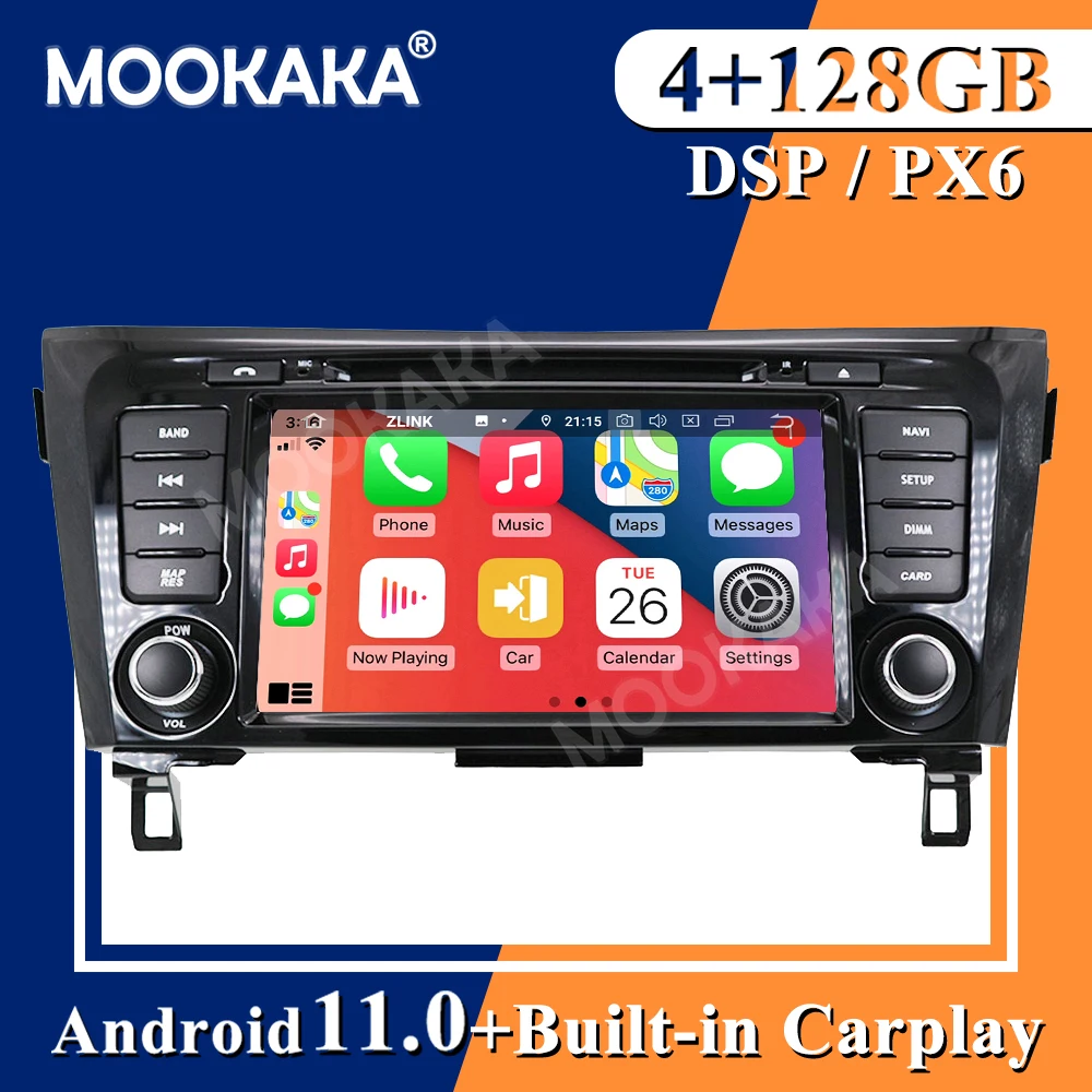 

GPS Android 11 DVD для Nissan X-TRAIL Qashqai Dualis Rouge 2013-2017 автомобильный стерео Мультимедийный Плеер, головное устройство