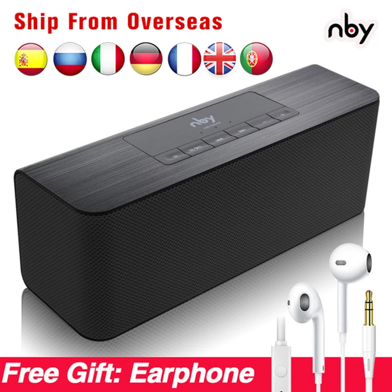 

nby 5540 Wireless Protable Bluetooth Speaker FM Radio Sub Woofer Loudspeaker 3D Stereo Boombox Computer Bass Dual Speakers TWS