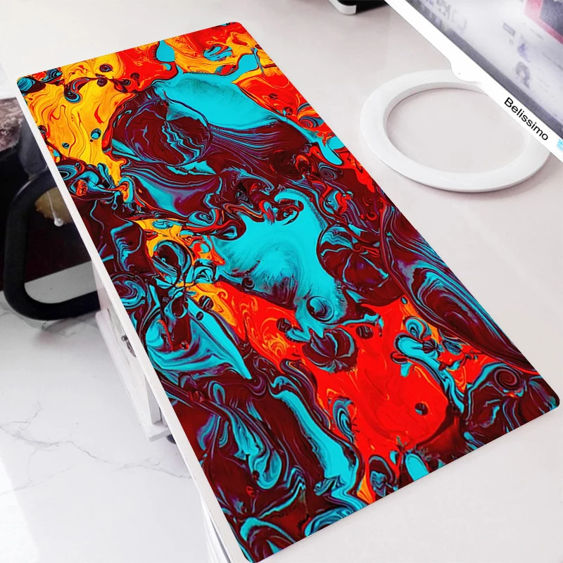 

Anime Mouse Pad Strata Liquid Marble Mousepad Large Gaming Gamer Mouse Mat Keyboard Accessories MausePad PC 900X400 XXL Desk Mat