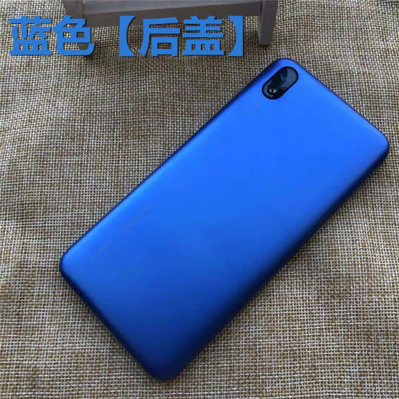 Blue Для Xiaomi Redmi 7A задняя крышка аккумулятора задняя крышка корпуса задняя крышка камеры стеклянная линза Боковая клавиша запасные части - Цвет: Blue