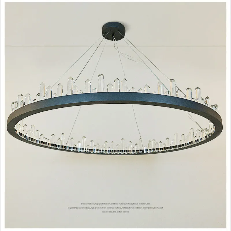 Скандинавский Простой Хрустальный проектный светильник подвесной современный