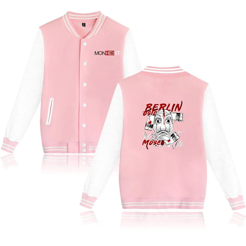 Money Heist La Casa De Papel Baseball Jacket Coat Fashion Men Women Hoodie Sweatshirts Long Sleeve Homme Hoodies Jackets Top 4XL | Мужская
