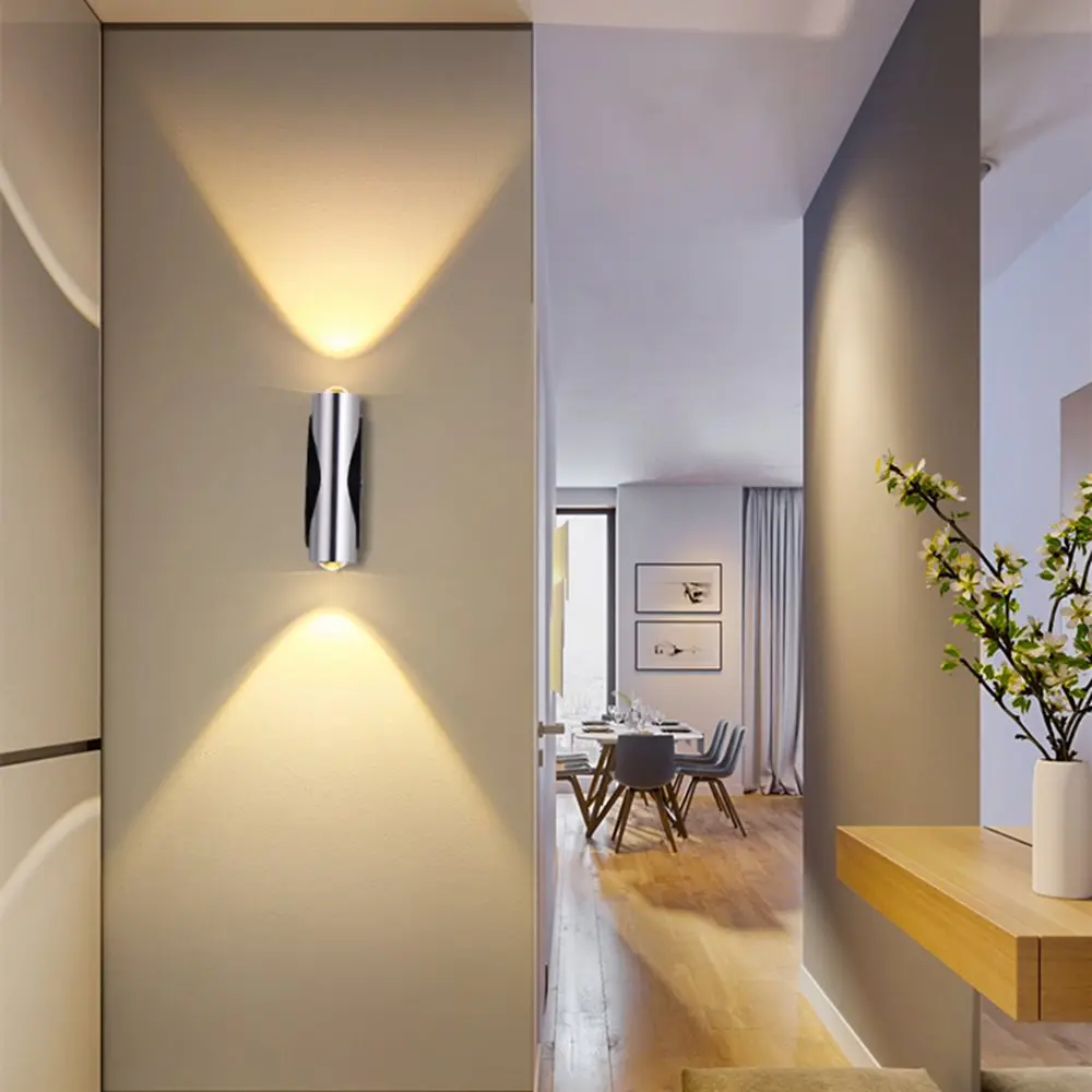 

Industrial Aluminum Wall Sconce Lights 2W 4W 6W LED Wall Lamp 90V-260V Indoor Bedroom Aisle Lamp