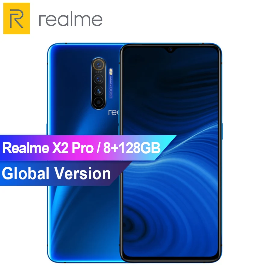 Глобальная версия смартфона Realme X2 Pro 6 5 дюйма 8 Гб 128 ГБ Snapdragon 855 Plus 50 Вт быстрая
