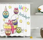 Украшения на день рождения для фотографий, Рисованные вручную совы для подарка и звезд, домашний декор, шторы для ванной