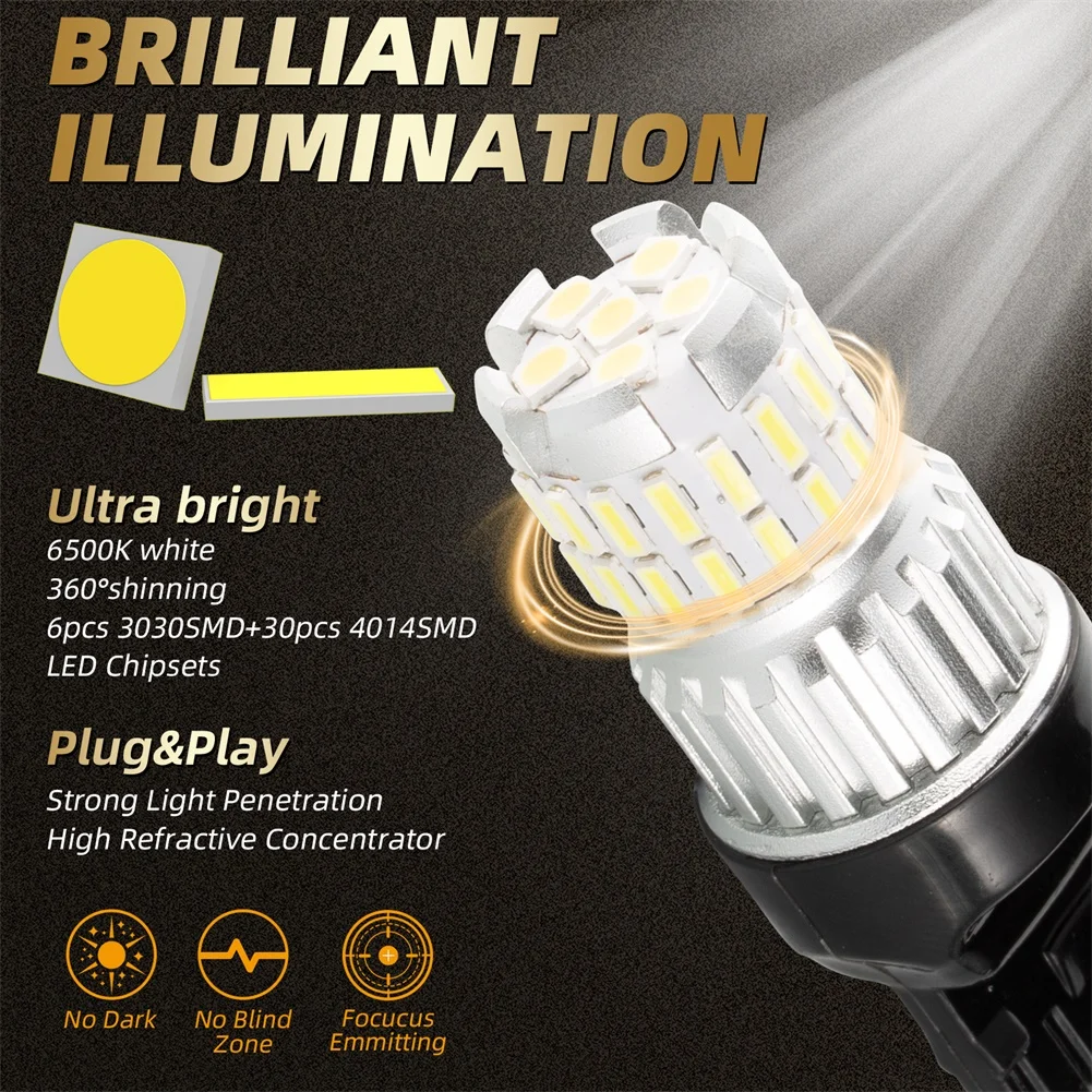 

2pcs Drviaion T20 7443 W21/5W LED Reversing Lamp Canbus Error Free 36SMD Replacement 1200ML Signal Lamp Assembly Light Accessory