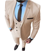 beigewhitegreyblack mens suits 3 piece slim fit notched lapel groomsmen tuxedos for wedding suits men 2019 blazervestpant