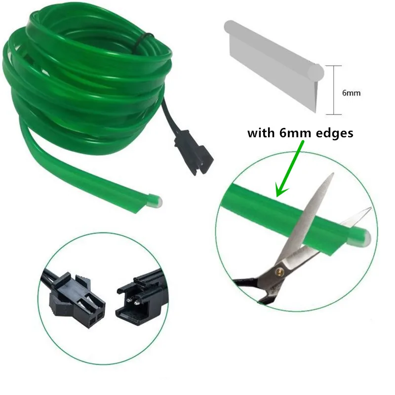 1 м/2 м/3 м/5 м/10 м Автомобильная интерьерная светодиодная декоративная лампа EL Wire