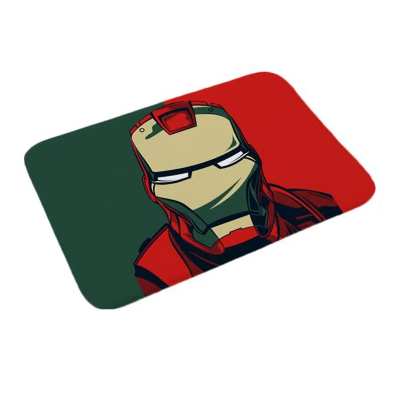 Серебристый Ковер Мстители 60*60 см, плюшевые игрушки Marvel, Бэтмен, Человек-паук, железный человек, Капитан Америка, фланелевый Рождественский подарок для детей - Цвет: Серебристый
