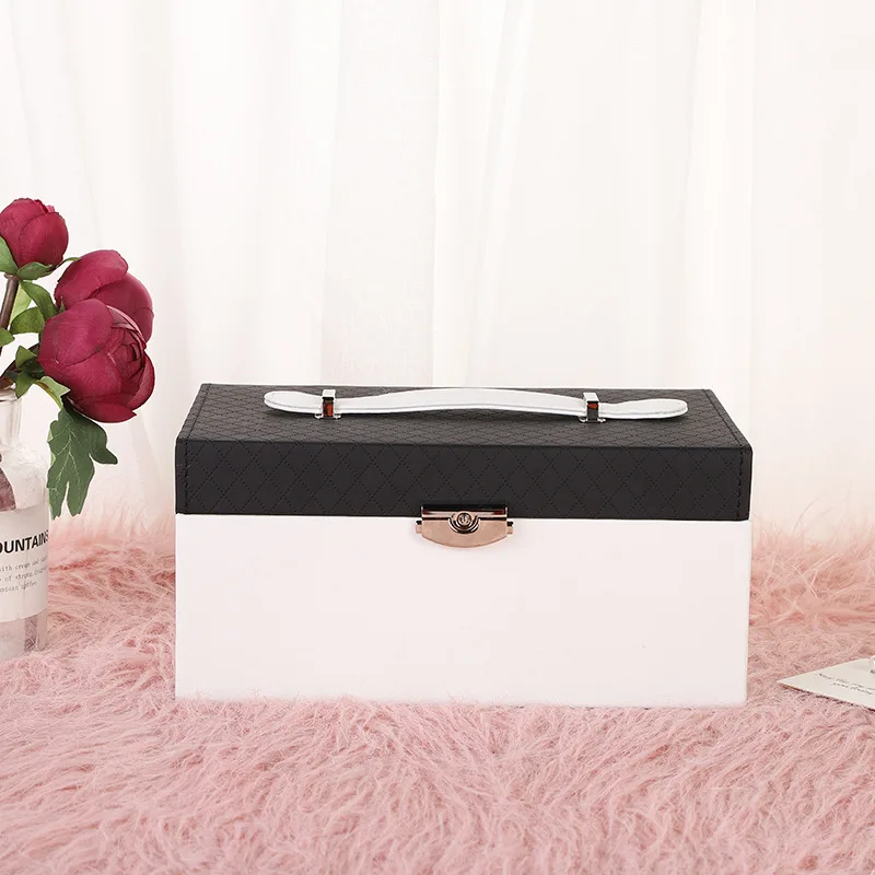 Портативная шкатулка для ювелирных украшений многоуровневый декоративный бокс