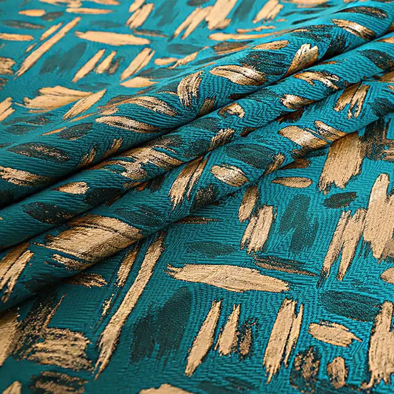 

Жаккардовая ткань для платьев, модная одежда, ткани, пряжа, окрашенная ткань, юбка для костюма, наволочка для платья, синий, бежевый, на метр