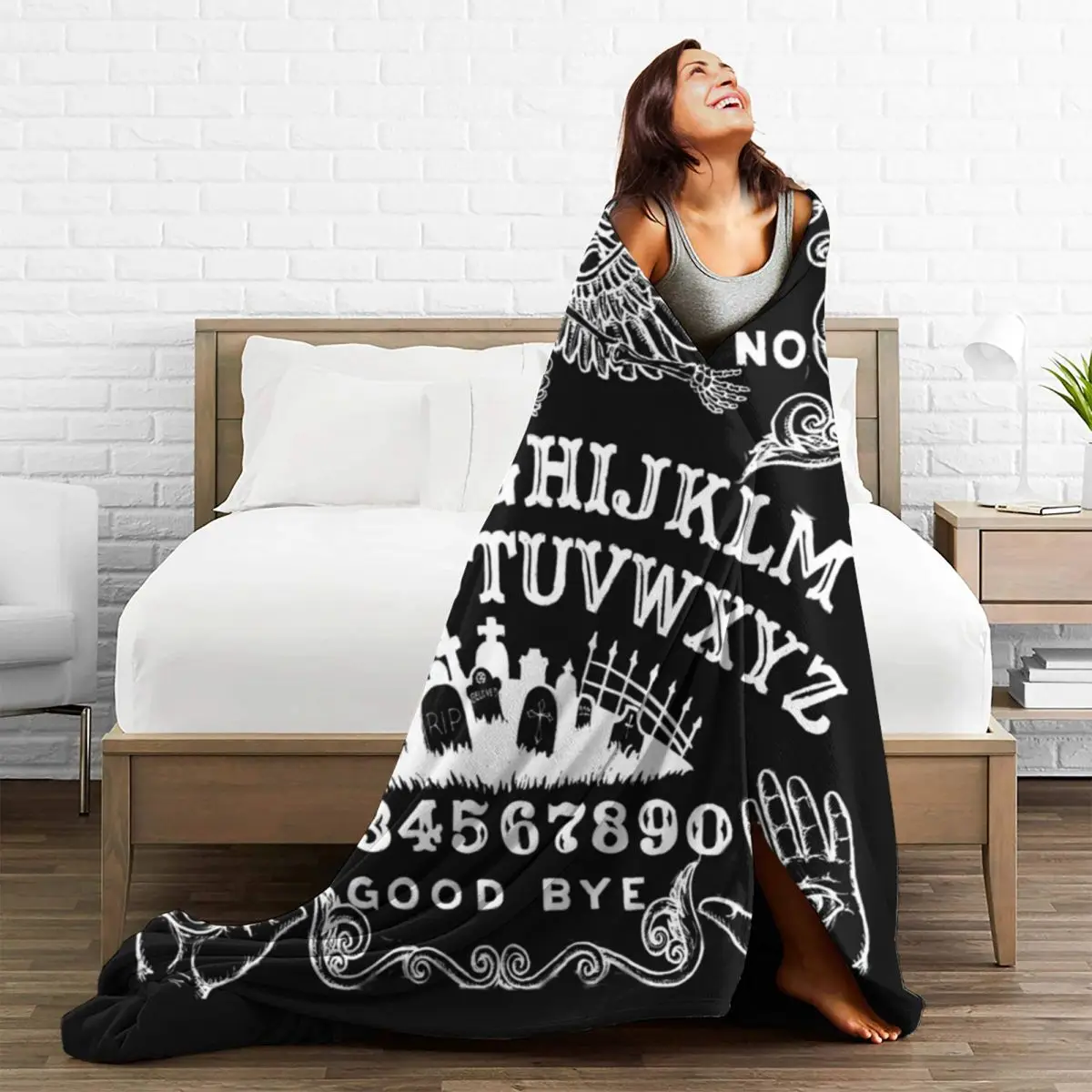Флисовое одеяло Angel Of Death Witch Magic Hand Fatima s Ouija искусственное для дивана спальни