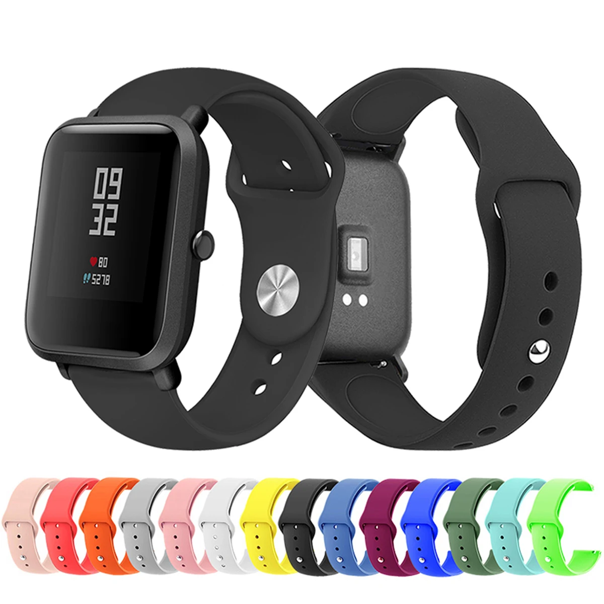 FIFATA 20/22 мм Красочный мягкий силиконовый сменный ремешок для Huami Amazfit Bip/GTS для Amazfit Stratos 3 Аксессуары для смарт-часы