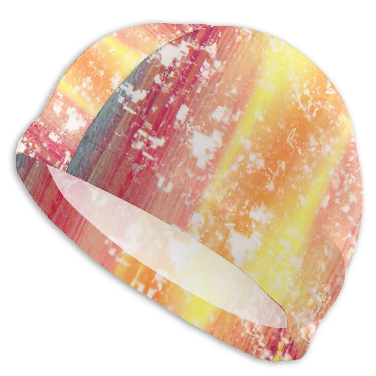 

Swimming Accessories Tie Dye Adults Men/Women High Elastic Waterproof PU Fabric Protect Ears Long Hair Swimming Cap