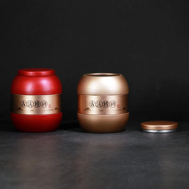 Цельнокроеное платье герметичный небольшая железная Коробки Чай хранения банок