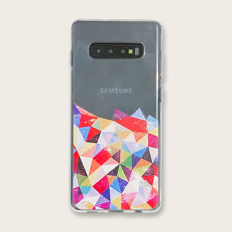 

Samsung transparent painted geometric pattern phone case for Galaxy S8 / Galaxy S9 / Galaxy S10 TPU phone case