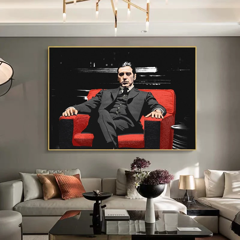 Кинозвезда молодых Крестный отец портрет холст живопись современный Поп Wall Art