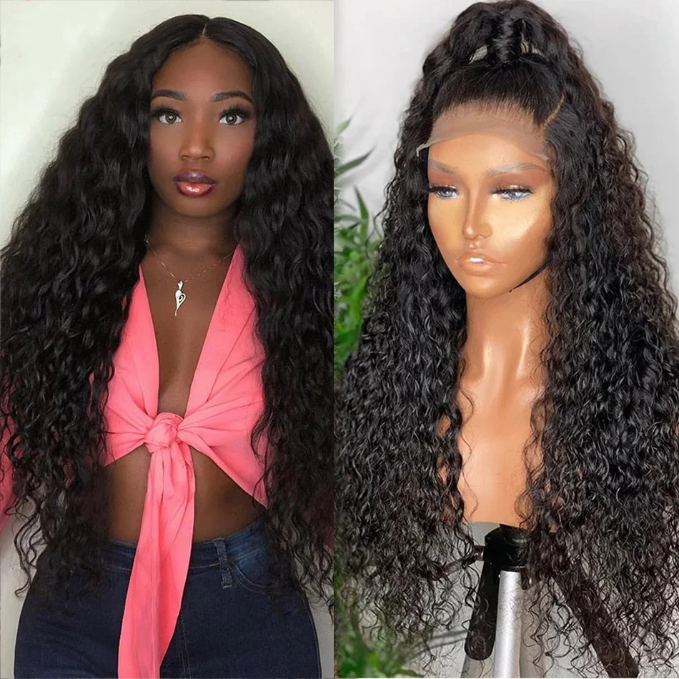 

Human Curly Lace Wigs 30 inches Human Water Wave Wigs 13x4 Lace Front Human Hair Wigs 4x4 Transparent Closure Wigs For Women