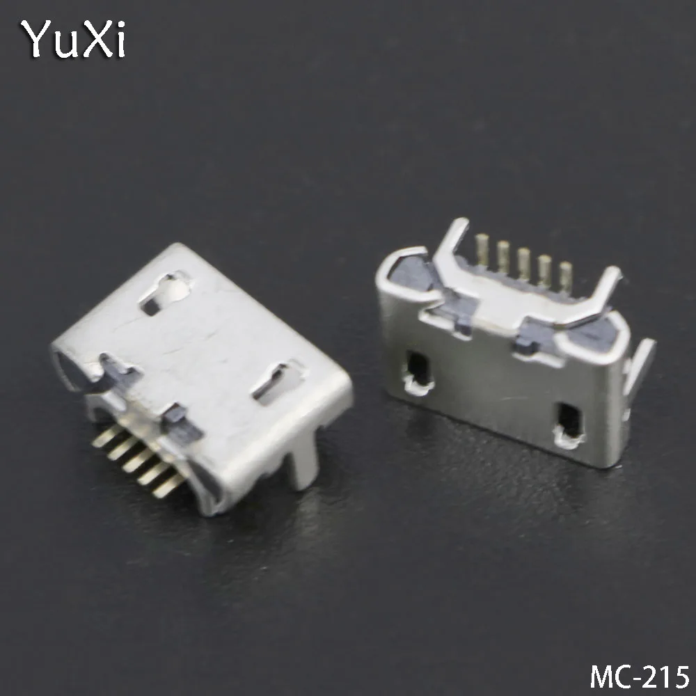 

YuXi 10pcs/lot G23Y Micro USB 5pin Jack Female Socket Connector OX Horn Type for Tail Charging Mobile Phone replace