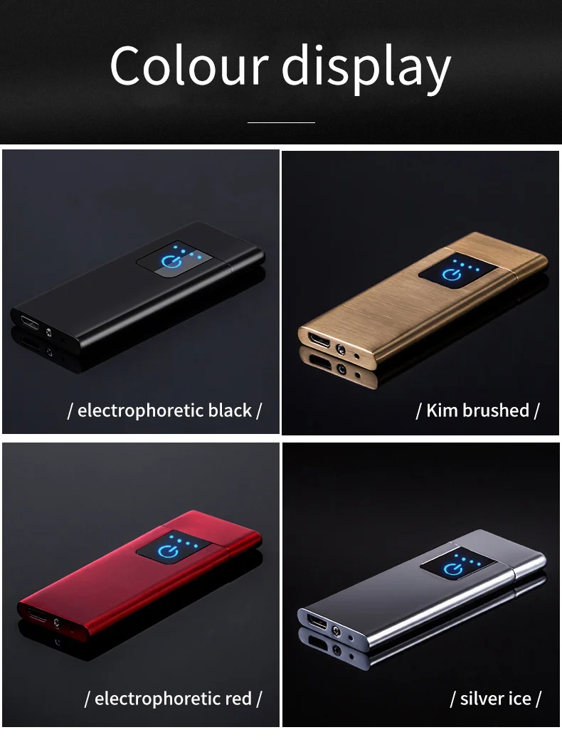Электронная usb зажигалка, портативная мини сигарета, зарядка зажигалки, ультра тонкие аксессуары для электрических сигарет W/Подарочная коробка