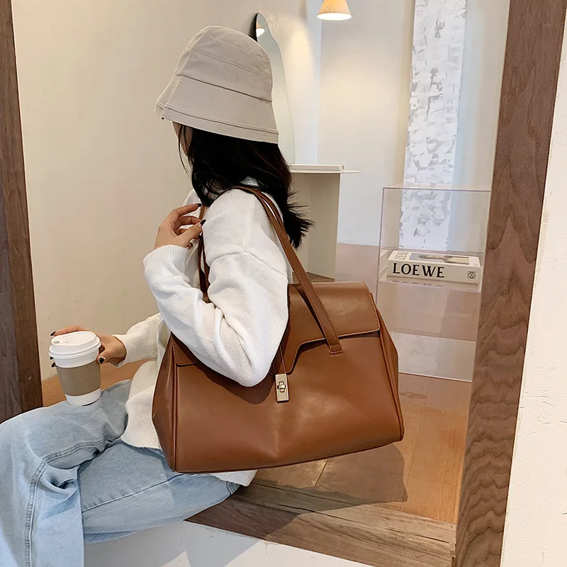 

Large Capacity Fashion Autumn Winter Shoulder Bags Female Big Tote Bag Handbag Women Leather Ladies Handbags Pochette Postman