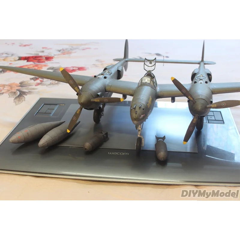 Modelo de papel de tarjeta para adulto, P-38G estadounidense, caza rel&aacute;mpago, papercraft, escala 1:33, avi&oacute;n militar, trabajo Manual, nuevo de 2020-4