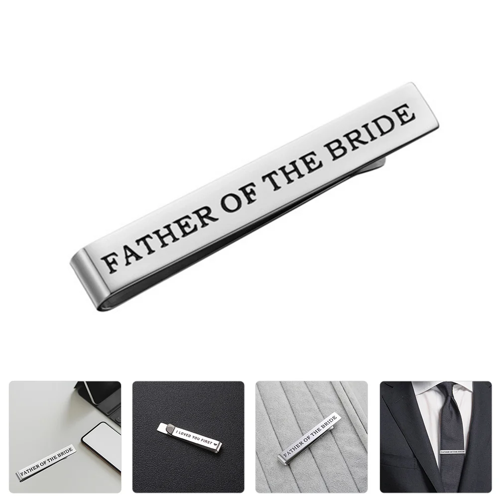 

1Pc Bride Father Tie Clip Father of The Bride Gift Wedding Suit Decoration