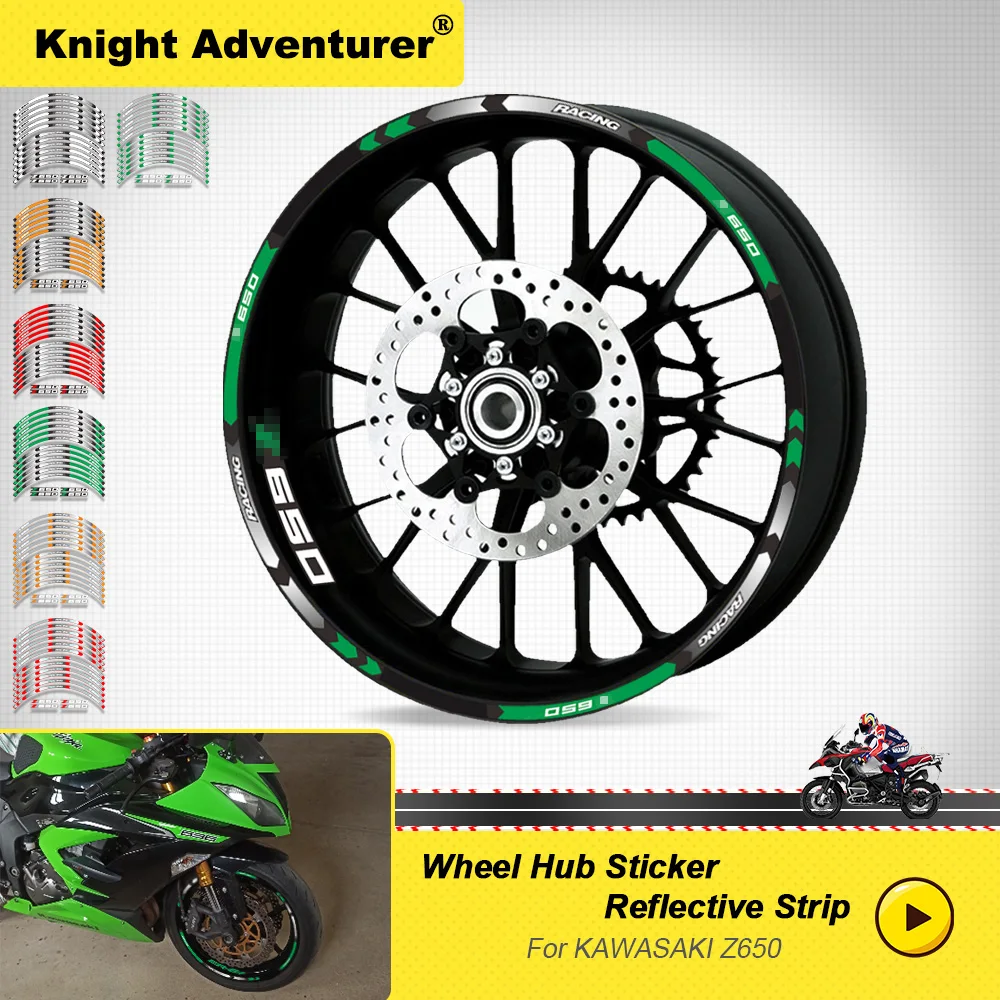12 шт. светоотражающие наклейки на обод мотоцикла для KAWASAKI Z650 Z 650 z650 - купить по