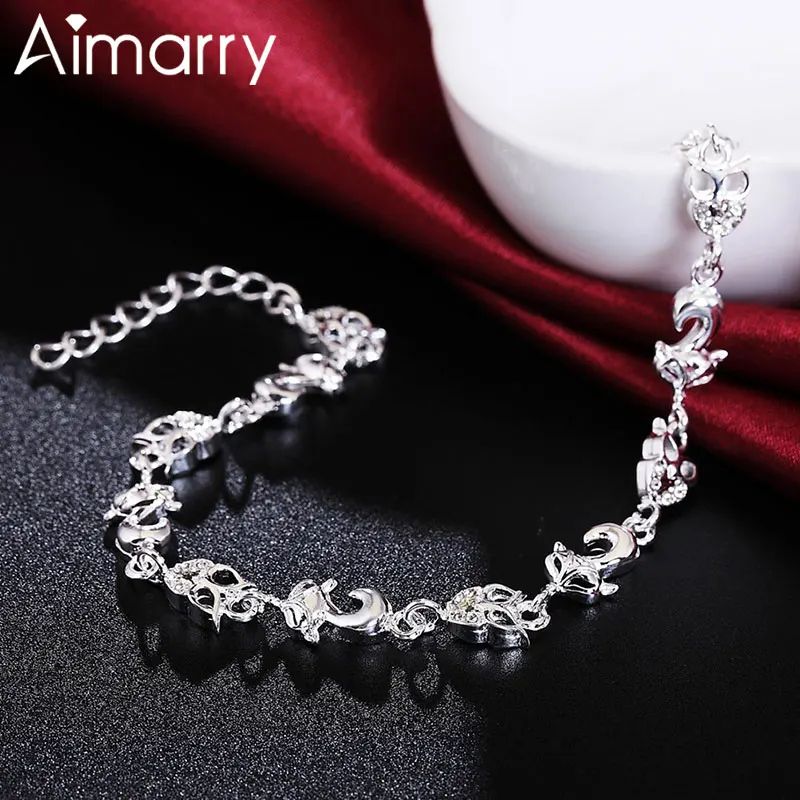 

Aimarry 925 Sterling Silver Fox AAA Zircon Bracelet For Women Charm Party Christmas Gifts Wedding Fashion Jewelry