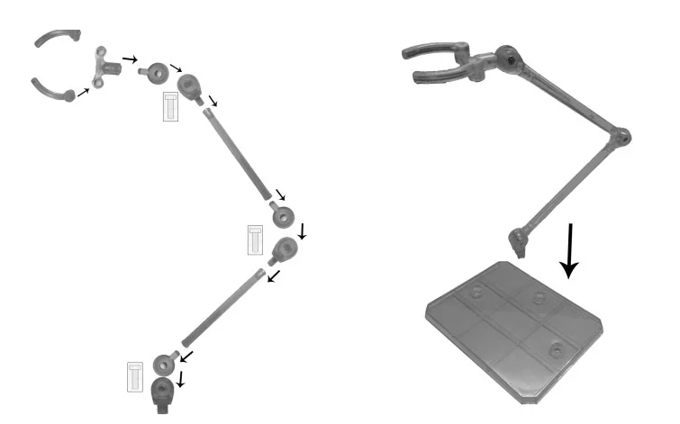 Подходящая подставка для экшн-фигурки кронштейн дисплея 1/144 1/100 HG RG SD SHF SIC Rabot
