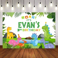 mehofond photography background dinosaur jungle forest animal safari party newborn baby shower boy birthday photo backdrops
