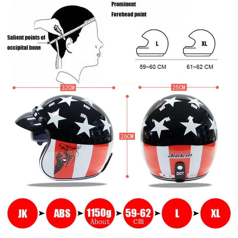 

Motorcycle vintage 3/4 helmets riding sun visor half helmet motorbike electric scooter Touring Chopper Scooter retro helmets